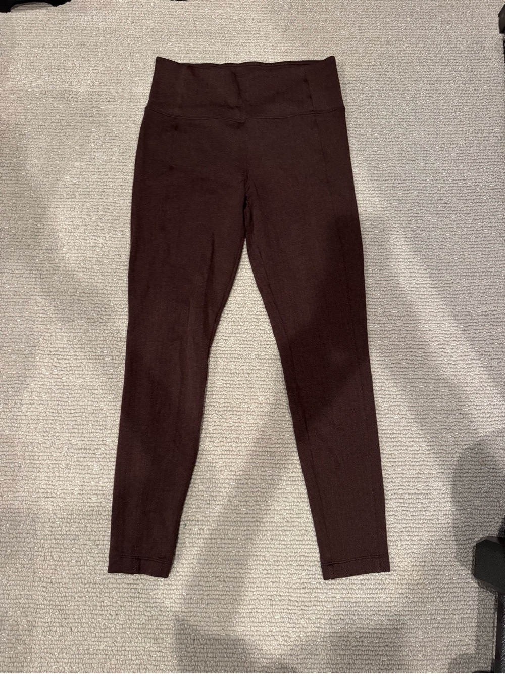 Athleta Delaney Herringbone Tight in Maroon